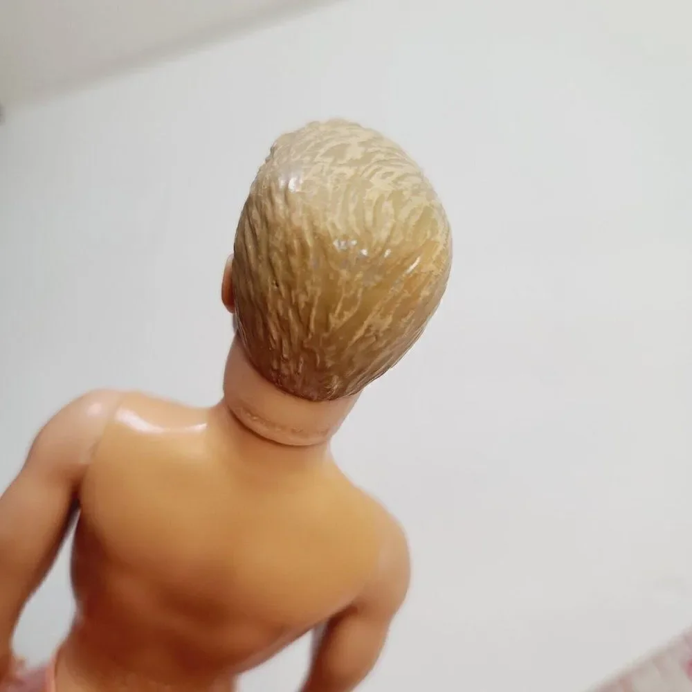 Barbie Fashionistas 2013 Blonde Ken Doll Painted Hair Orange Shorts